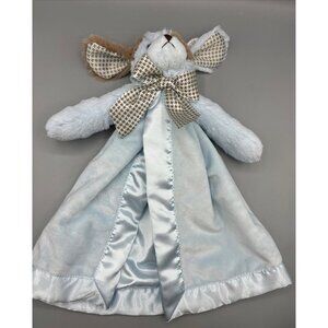 Bearington Baby Collection Blue Plush Lovey Security‎ Blanket  Dog Puppy